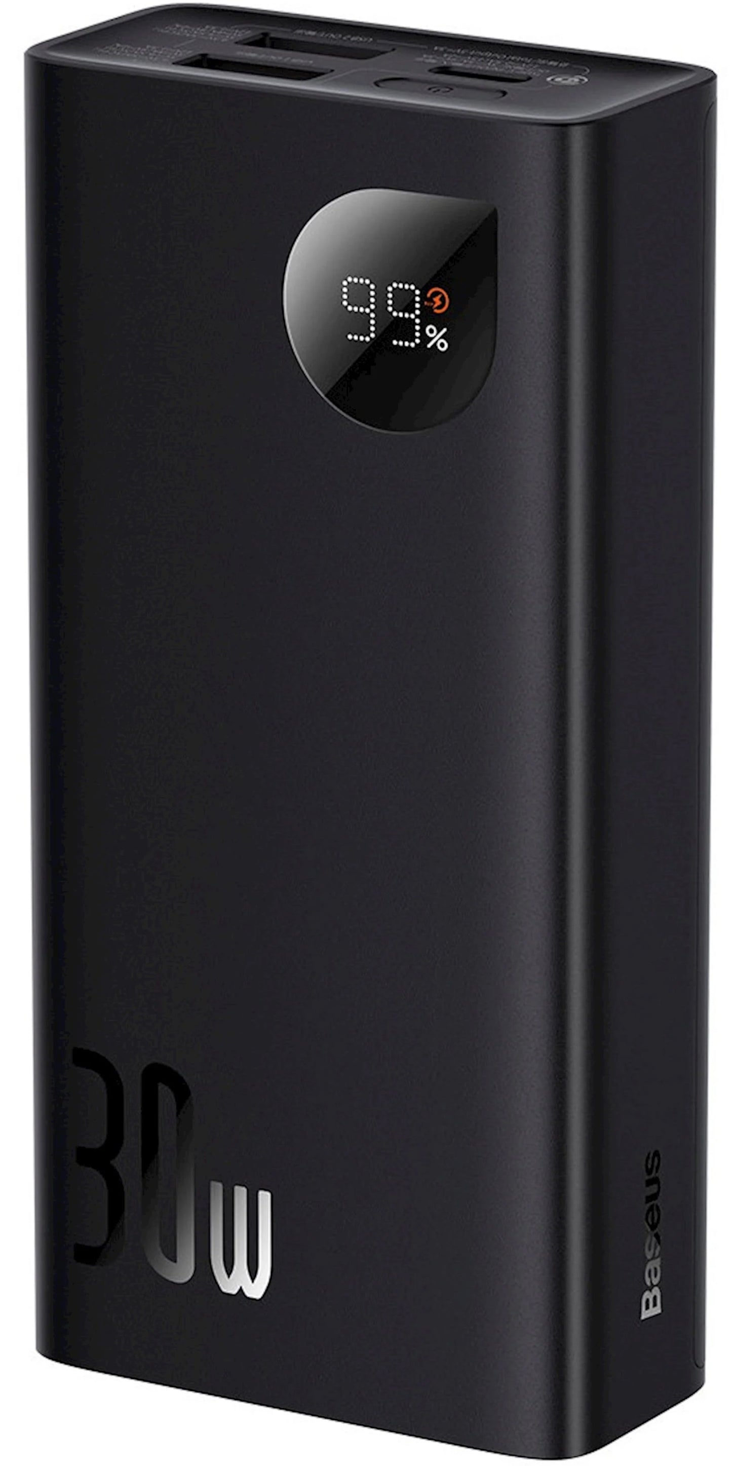 Externá batéria Baseus Adaman2, 10000mAh, 30W, QC + PD, 1 x USB-C - 2 x USB-A, čierna PPAD040101