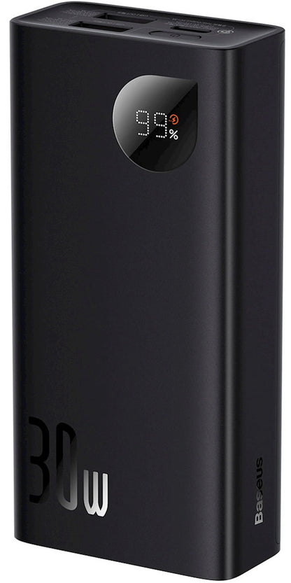 Externá batéria Baseus Adaman2, 10000mAh, 30W, QC + PD, 1 x USB-C - 2 x USB-A, čierna PPAD040101