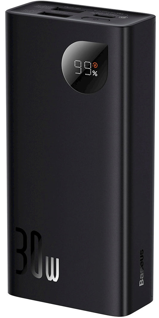 Externá batéria Baseus Adaman2, 10000mAh, 30W, QC + PD, 1 x USB-C - 2 x USB-A, čierna PPAD040101