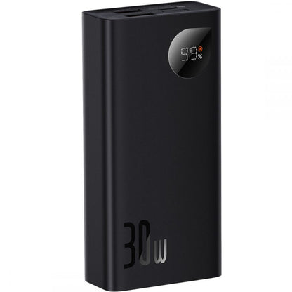 Externá batéria Baseus Adaman2, 10000mAh, 30W, QC + PD, 1 x USB-C - 2 x USB-A, čierna PPAD040101
