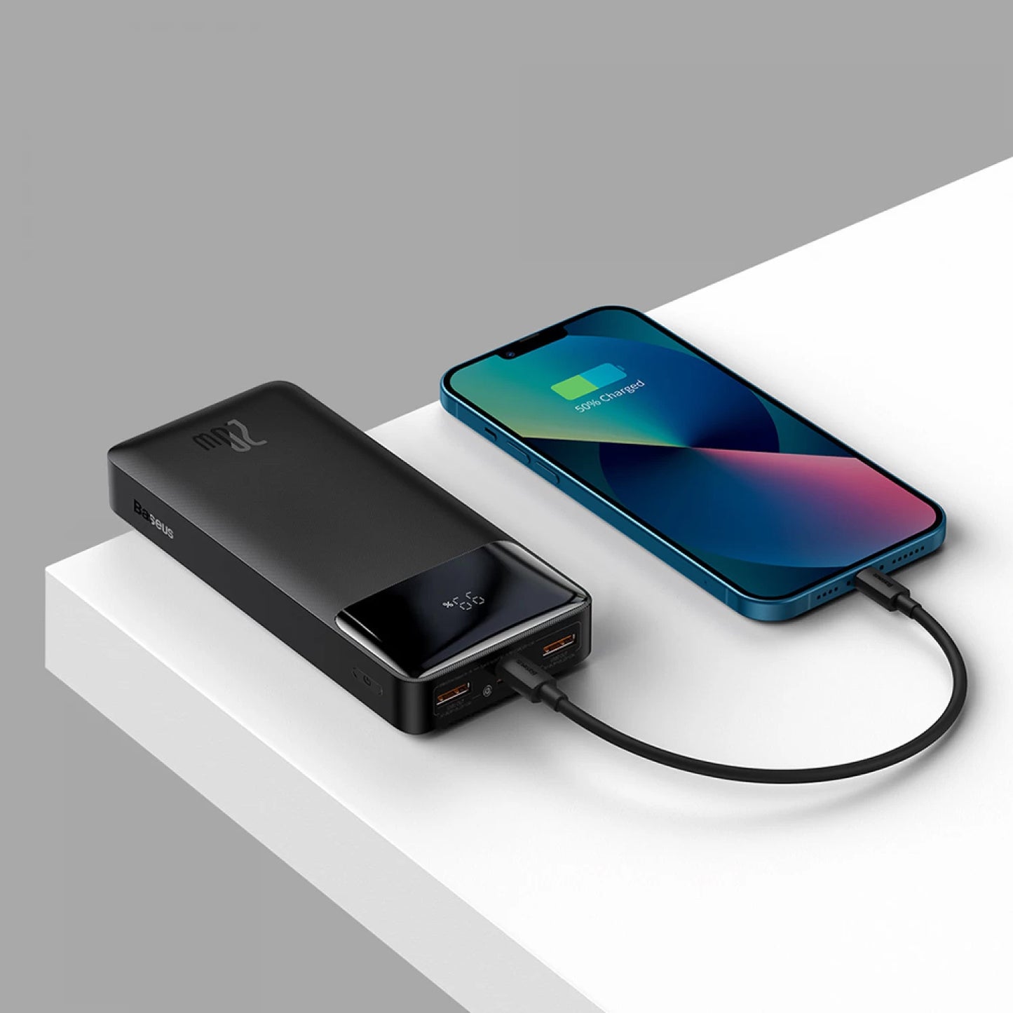 Externá batéria Baseus Bipow, 20000mAh, 20W, QC + PD, 1 x USB-C - 2 x USB-A, čierna PPBD050501