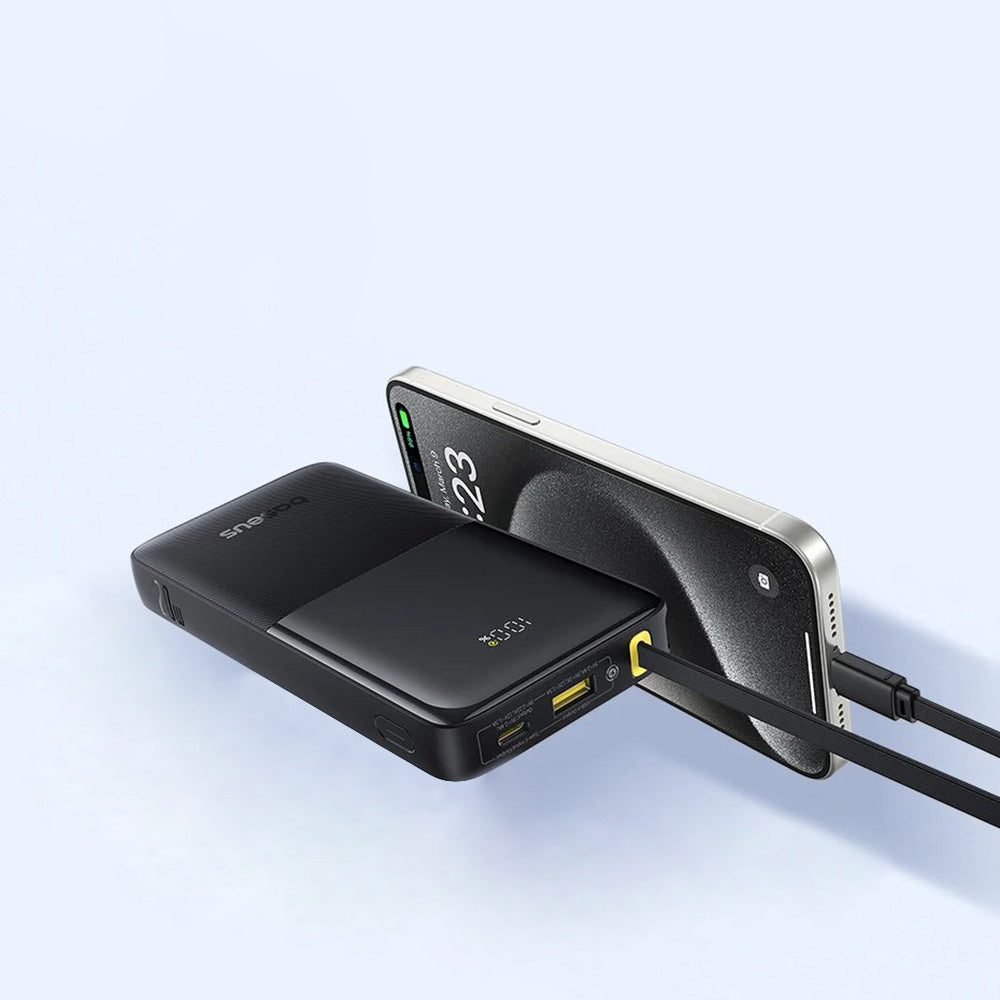 Externá batéria Baseus Bipow 2, 10000mAh, 20W, QC + PD, 1 x USB-A - 2 x USB-C, Čierna P10077101113-00