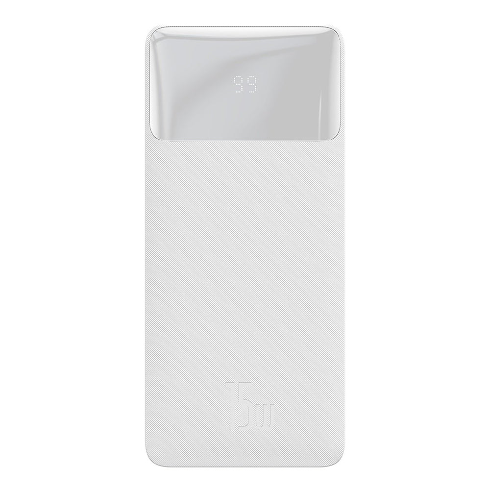 Externá batéria Baseus Bipow, 30000mAh, 15W, 1 x USB-C - 2 x USB-A, Biela PPBD050202