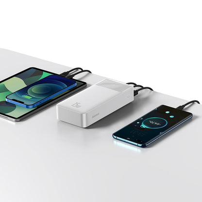 Externá batéria Baseus Bipow, 30000mAh, 15W, 1 x USB-C - 2 x USB-A, Biela PPBD050202