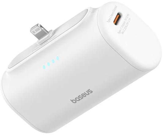 Externá batéria Baseus Compact, 5000mAh, 20W, PD, 1 x Lightning - 1 x USB-C, Biela P10068307213-00