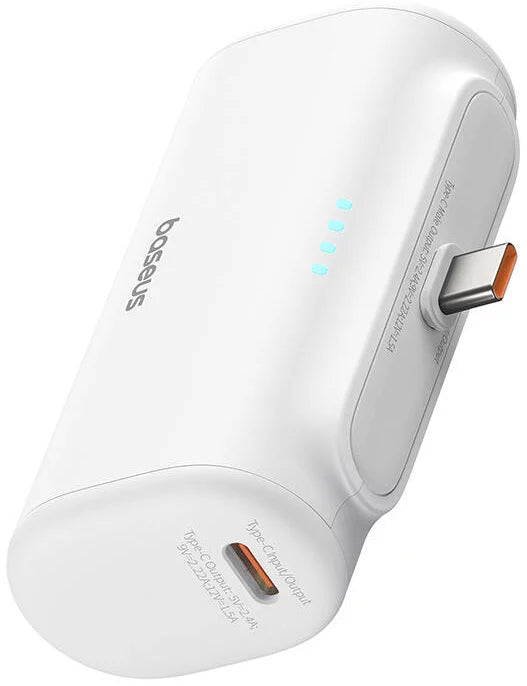 Externá batéria Baseus Compact, 5000mAh, 20W, PD, 2 x USB-C, Biela P10068306213-00