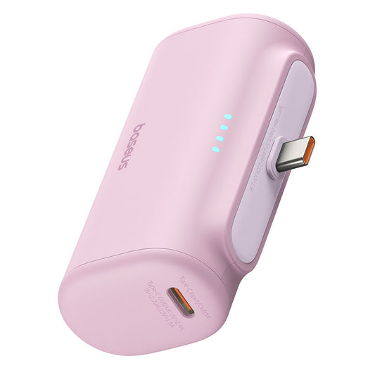 Externá batéria Baseus Compact, 5000mAh, 20W, PD, 2 x USB-C, Ružová P10068306413-00