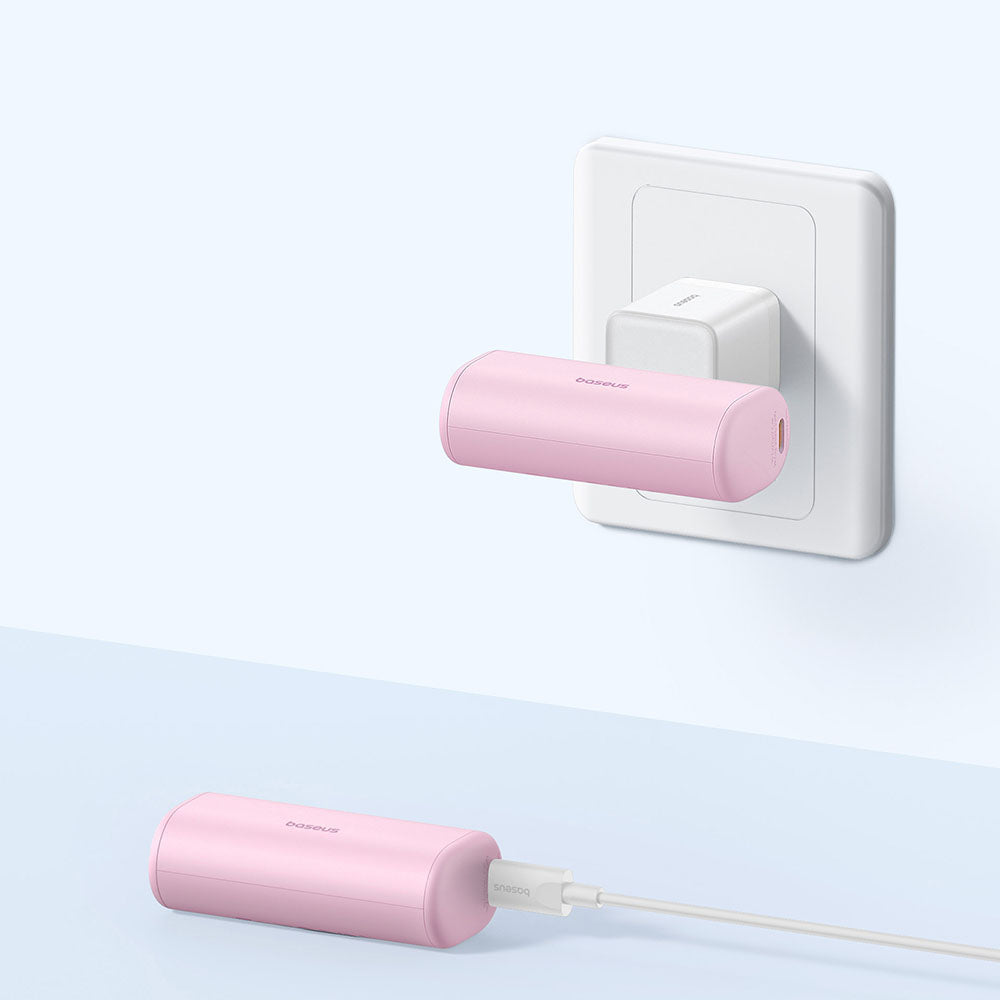 Externá batéria Baseus Compact, 5000mAh, 20W, PD, 2 x USB-C, Ružová P10068306413-00