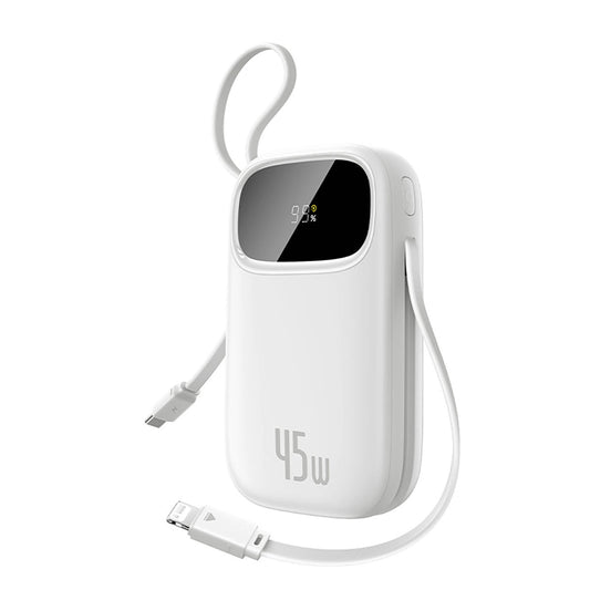 Externá batéria Baseus EnerFill FC31, 20000mAh, 45W, QC + PD, 1 x Lightning - 1 x USB-A - 2 x USB-C, Biela E0028D01
