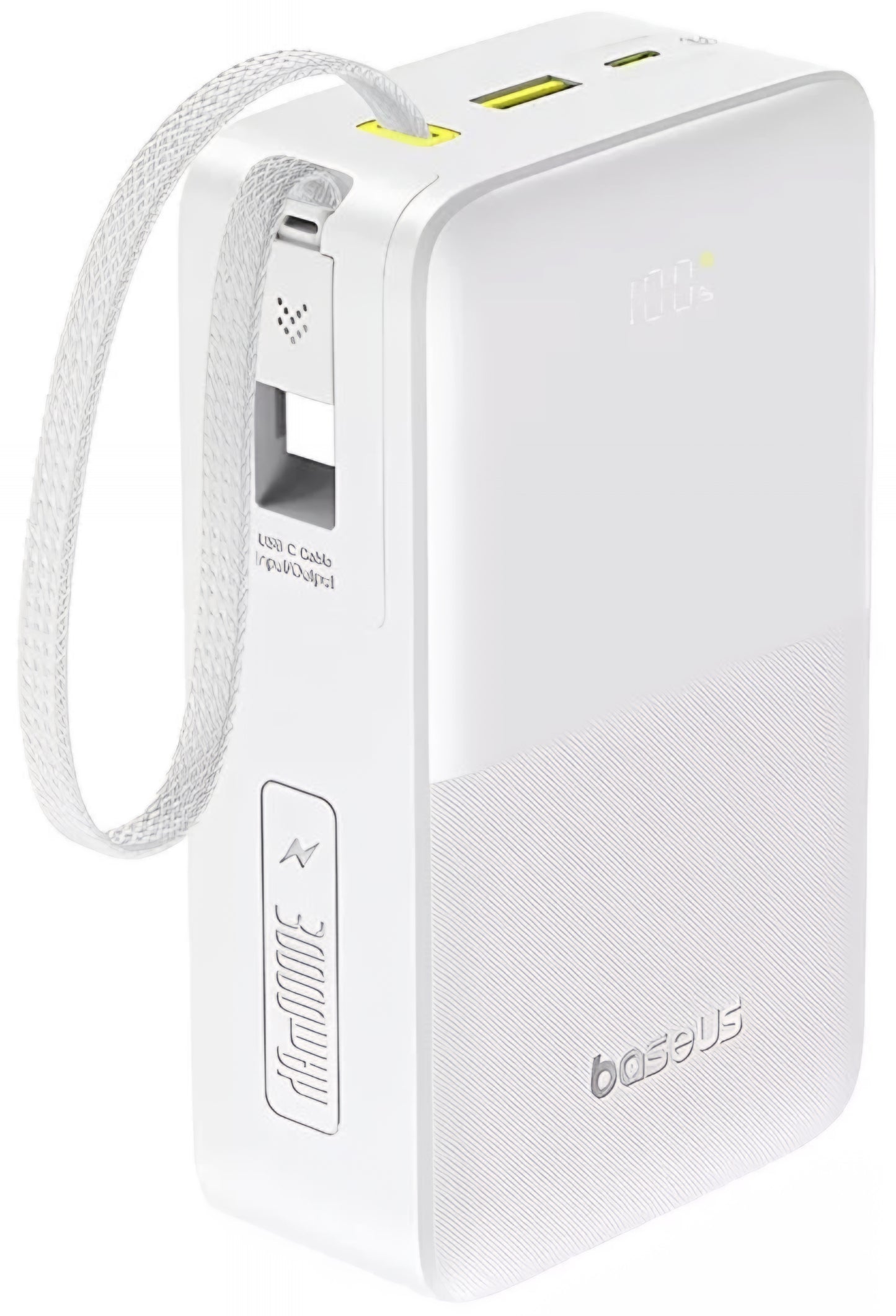 Externá batéria Baseus EnerFill Bipow2 Pro, 30000mAh, 22.5W, QC + PD, 1 x USB-A - 2 x USB-C, Biela E0028101