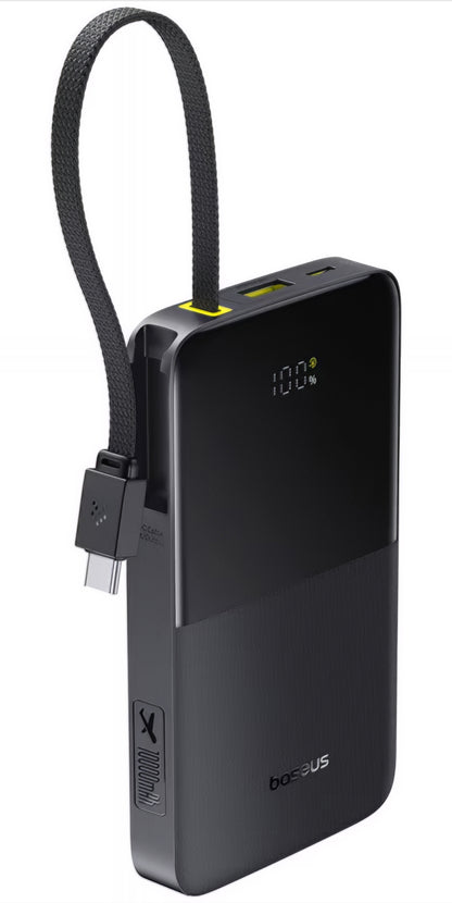 Externá batéria Baseus EnerFill Bipow2 Pro, 10000mAh, 22.5W, QC + PD, 1 x USB-A - 2 x USB-C, Čierna E0027600