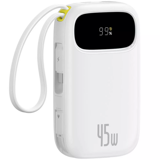Externá batéria Baseus EnerFill FC31, 20000mAh, 45W, QC + PD, 1 x Lightning - 1 x USB-A - 2 x USB-C, biela P10082105213-00