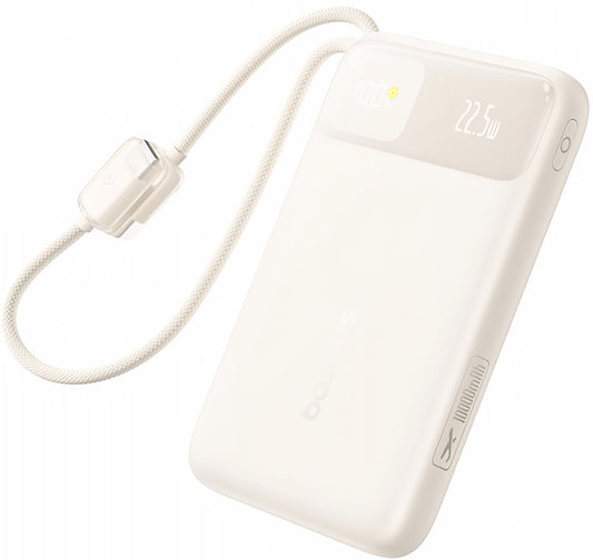 Externá batéria Baseus EnerFill FC11, 10000mAh, 22,5W, QC + PD, 1 x Lightning - 1 x USB-A - 2 x USB-C, Béžová E0027R05