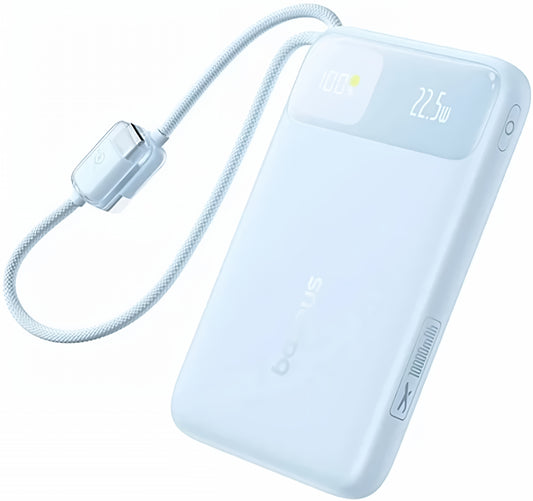 Externá batéria Baseus EnerFill FC11, 10000mAh, 22,5W, QC + PD, 1 x Lightning - 1 x USB-A - 2 x USB-C, modrá E0027R06