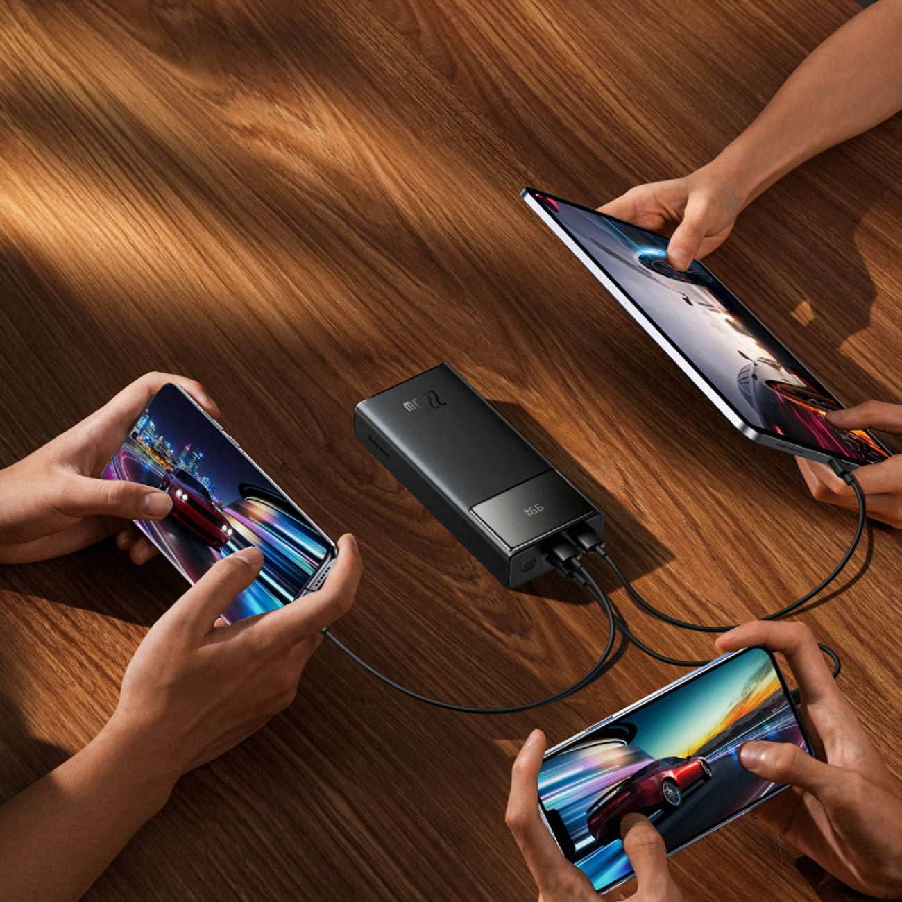 Externá batéria Baseus EnerFill FP41, 30000mAh, 22.5W, QC + PD, 1 x USB-C - 2 x USB-A, Čierna