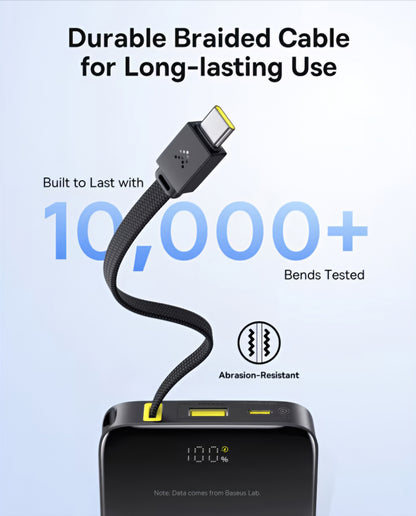 Externá batéria Baseus EnerFill Bipow2 Pro, 10000mAh, 22.5W, QC + PD, 1 x USB-A - 2 x USB-C, Čierna E0027600