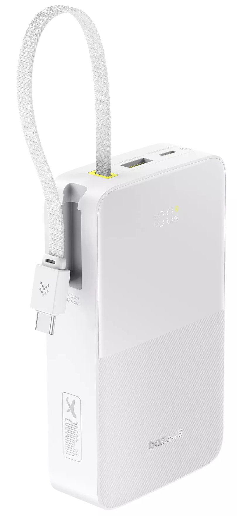 Externá batéria Baseus EnerFill Bipow2 Pro, 20000mAh, 22.5W, QC + PD, 1 x USB-A - 2 x USB-C, Biela E0027700