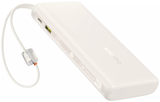 Externá batéria Baseus EnerFill FC41, 20000mAh, 100W, QC + PD, 1 x USB-A - 3 x USB-C, biela E0028N04
