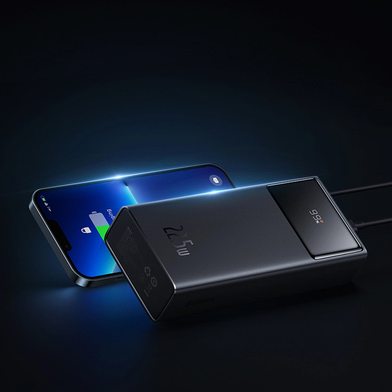 Externá batéria Baseus EnerFill FP41, 30000mAh, 22.5W, QC + PD, 1 x USB-C - 2 x USB-A, Čierna