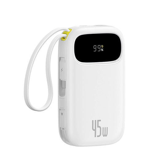Externá batéria Baseus EnerFill FC31, 20000mAh, 45W, QC + PD, 1 x Lightning - 1 x USB-A - 2 x USB-C, Biela E0028D01
