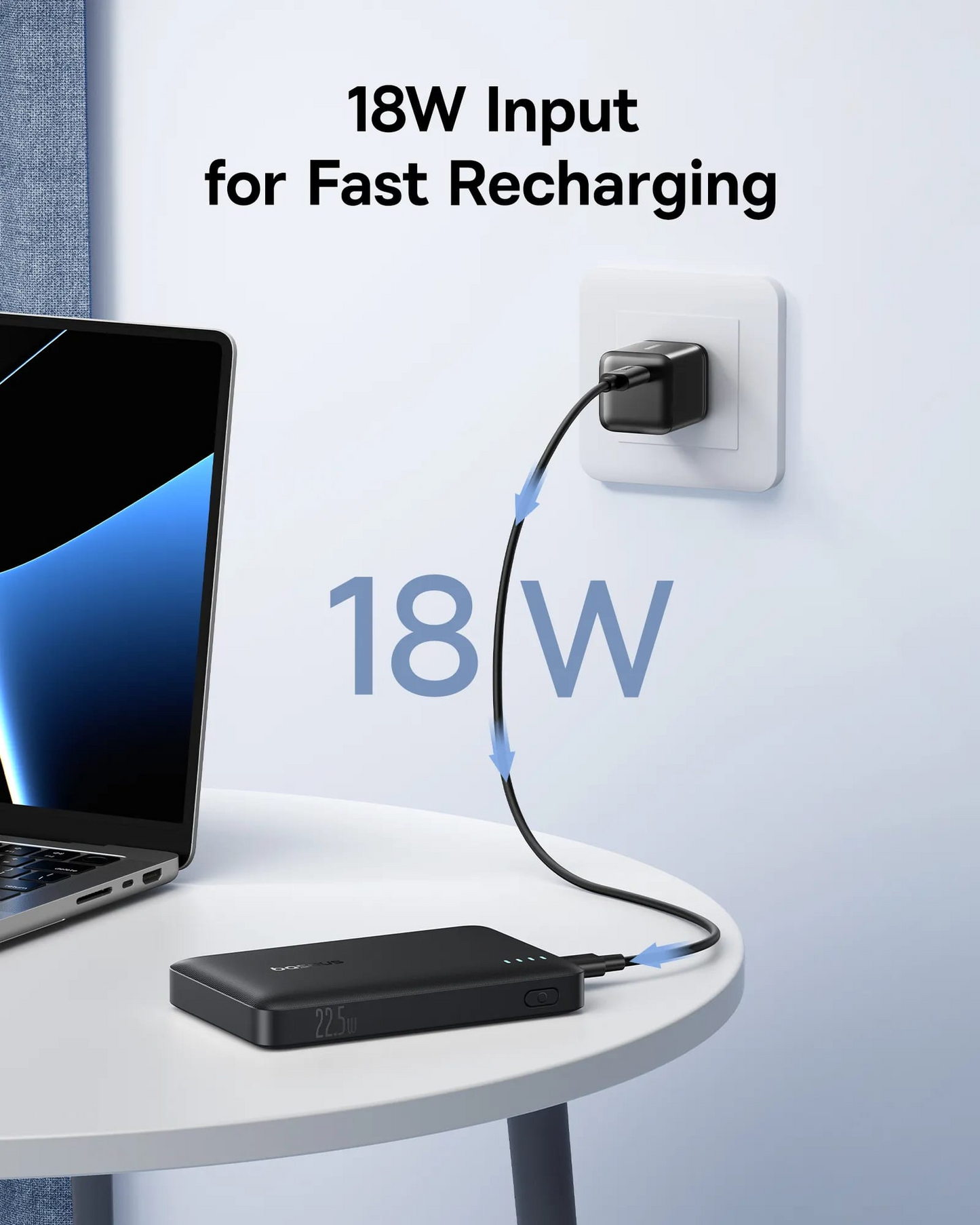 Externá batéria Baseus EnerFill FP21, 10000mAh, 22.5W, QC + PD, 1 x USB-A - 2 x USB-C, Čierna P1008210D123-00