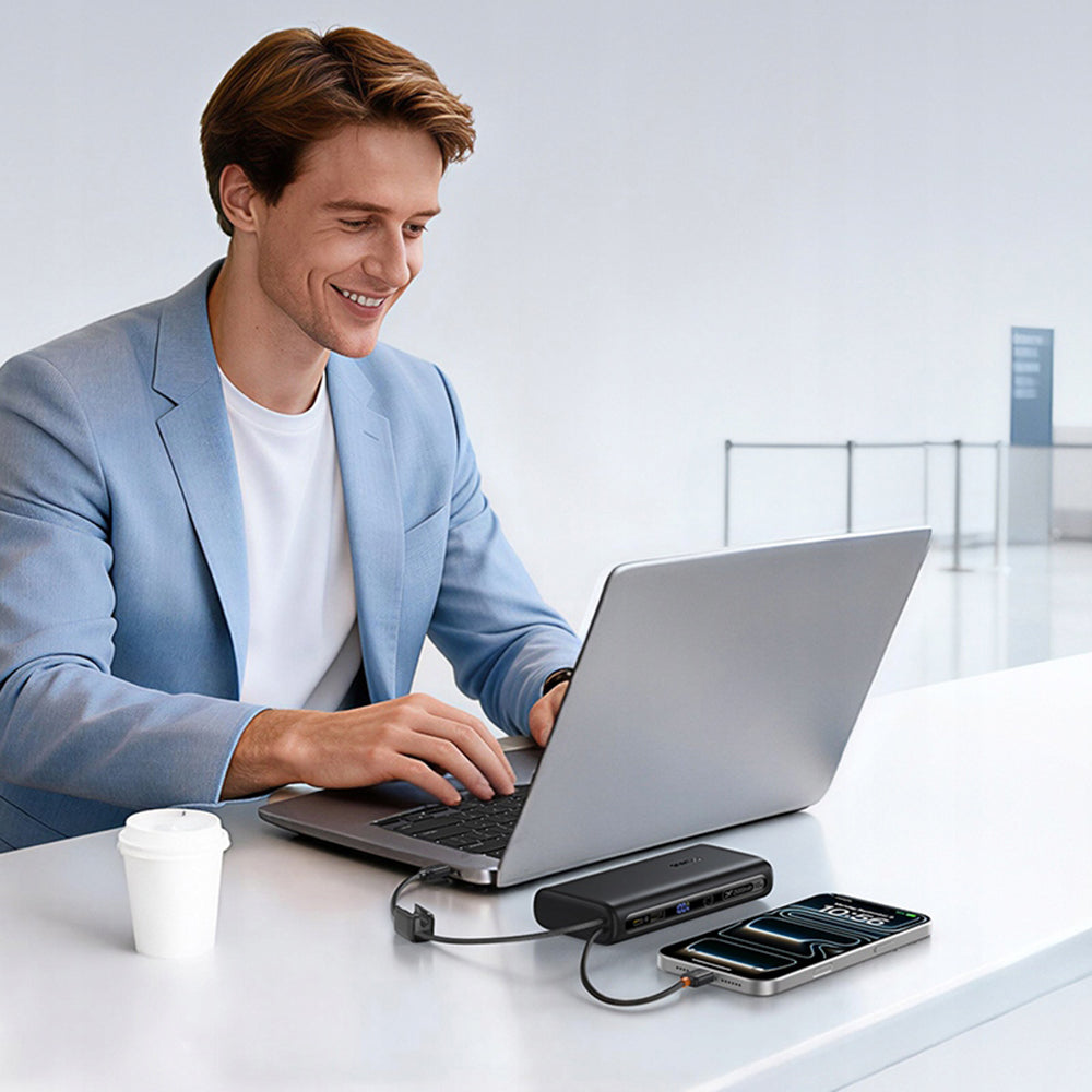 Externá batéria Baseus EnerFill FC41, 25000mAh, 145W, QC + PD, 1 x USB-A - 3 x USB-C, čierna E0028H03
