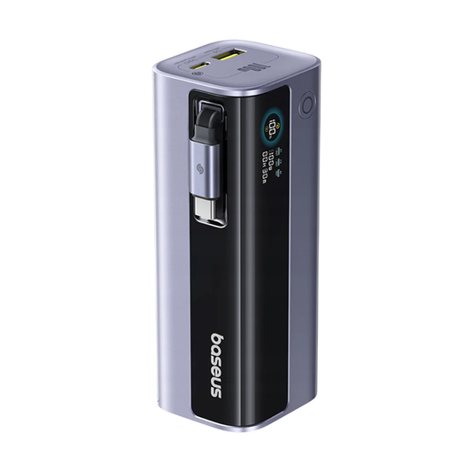 Externá batéria Baseus EnerGeek GR11, 10000mAh, 100W, QC + PD, 1 x USB-A - 2 x USB-C, Sivá E0027A01