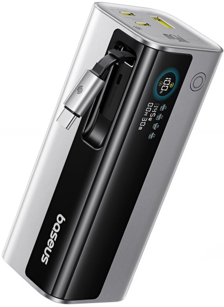 Externá batéria Baseus EnerGeek GR11, 20000mAh, 145W, QC + PD, 1 x USB-A - 3 x USB-C, Strieborná E0027B02