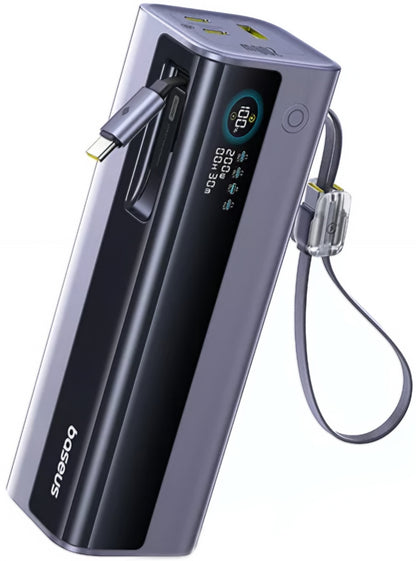 Externá batéria Baseus EnerGeek GR11, 25000mAh, 200W, QC + PD, 1 x USB-A - 3 x USB-C, Sivá E0028Q00
