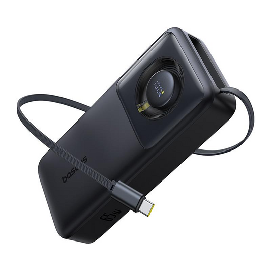 Externá batéria Baseus Free2Pull, 20000mAh, 65W, PD, 2 x USB-C, čierna, znovu zabalená P10073700123-00