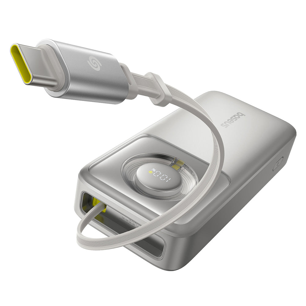 Externá batéria Baseus Free2Pull, 20000mAh, 65W, PD, 2 x USB-C, Sivá P10073700843-00