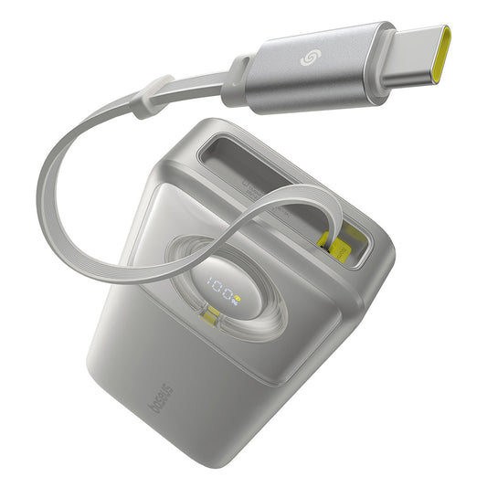 Externá batéria Baseus Free2Pull, 20000mAh, 65W, PD, 2 x USB-C, Sivá P10073700843-00