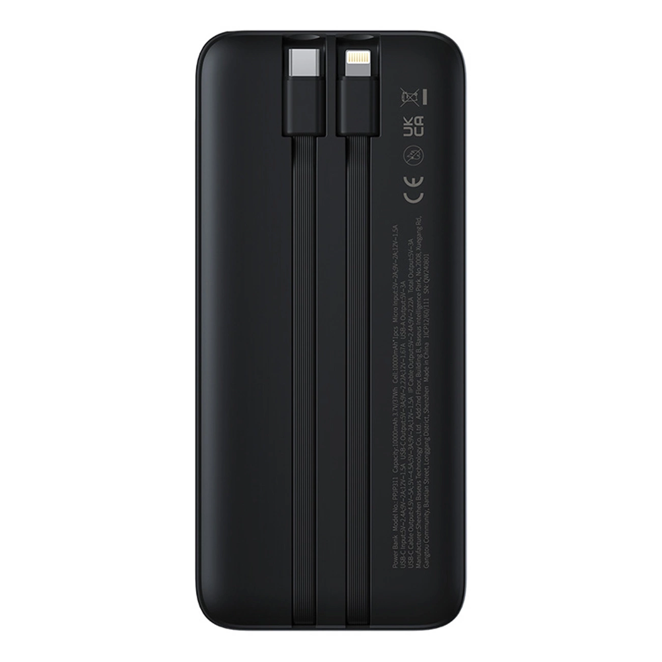 Externá batéria Baseus Lipow, 10000mAh, 22.5W, QC + PD, 1 x Lightning - 1 x USB-A - 2 x USB-C, Čierna P10079101123-00
