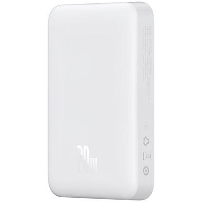 Externá batéria Baseus Magnetic Mini, 10000mAh, 20W, PD + FQI, 1 x USB-C, Biela P10059001223-00