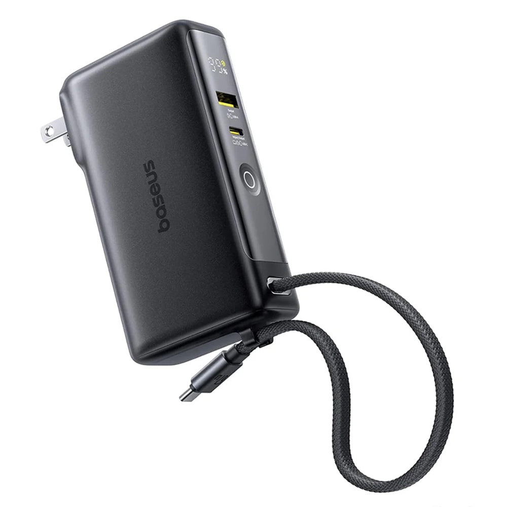 Baseus Nomos NT11 Omni US External Battery, 10000mAh, 67W, QC + PD, 1 x USB-A - 2 x USB-C, Black P10078807123-00