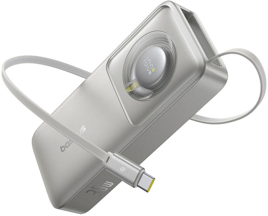 Externá batéria Baseus OS Free2Pull, 10000mAh, 30W, PD, 2 x USB-C, Sivá P10073701843-00