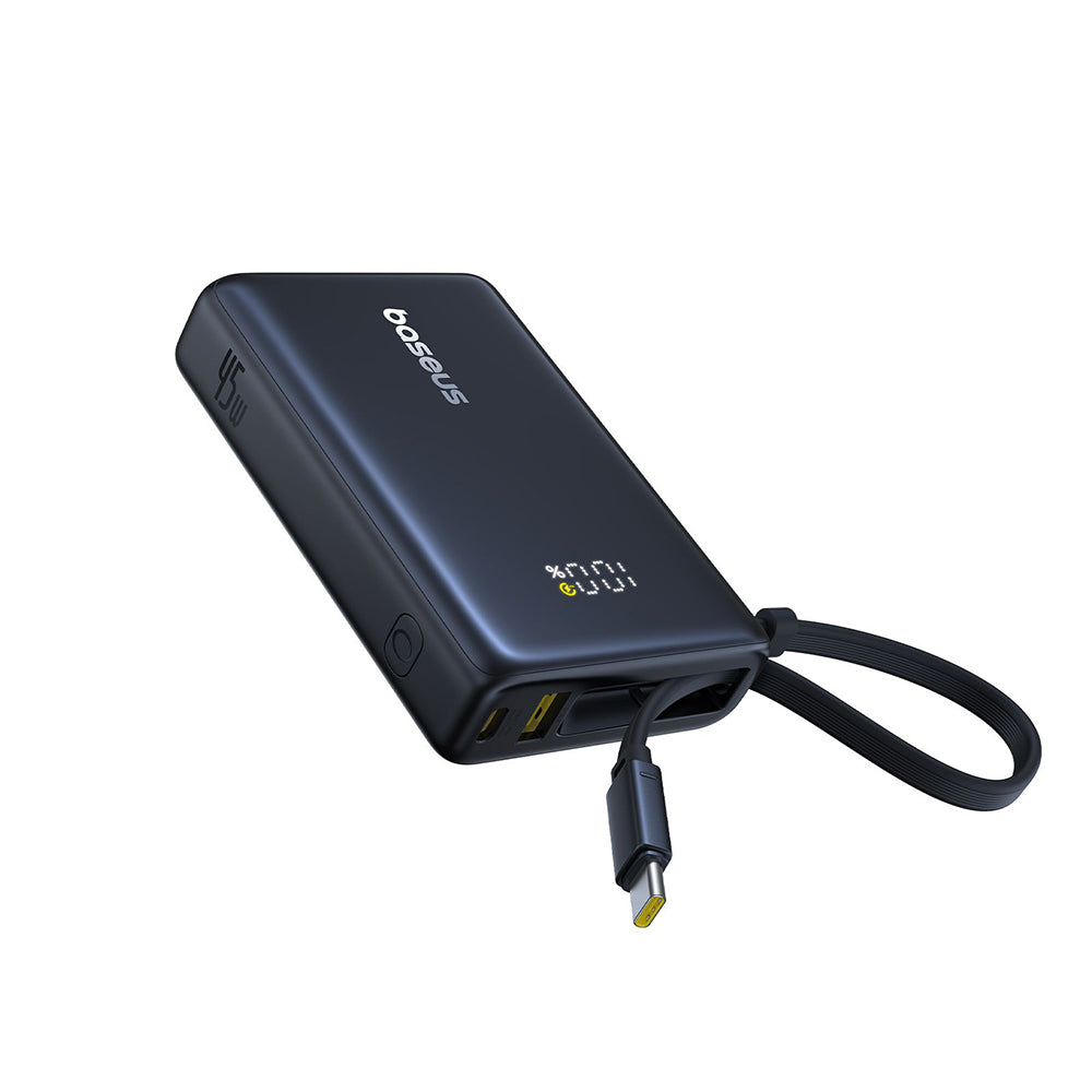 Externá batéria Baseus PicoGo, 10000mAh, 45W, QC + PD, 1 x USB-A - 2 x USB-C, Čierna P10076803123-00