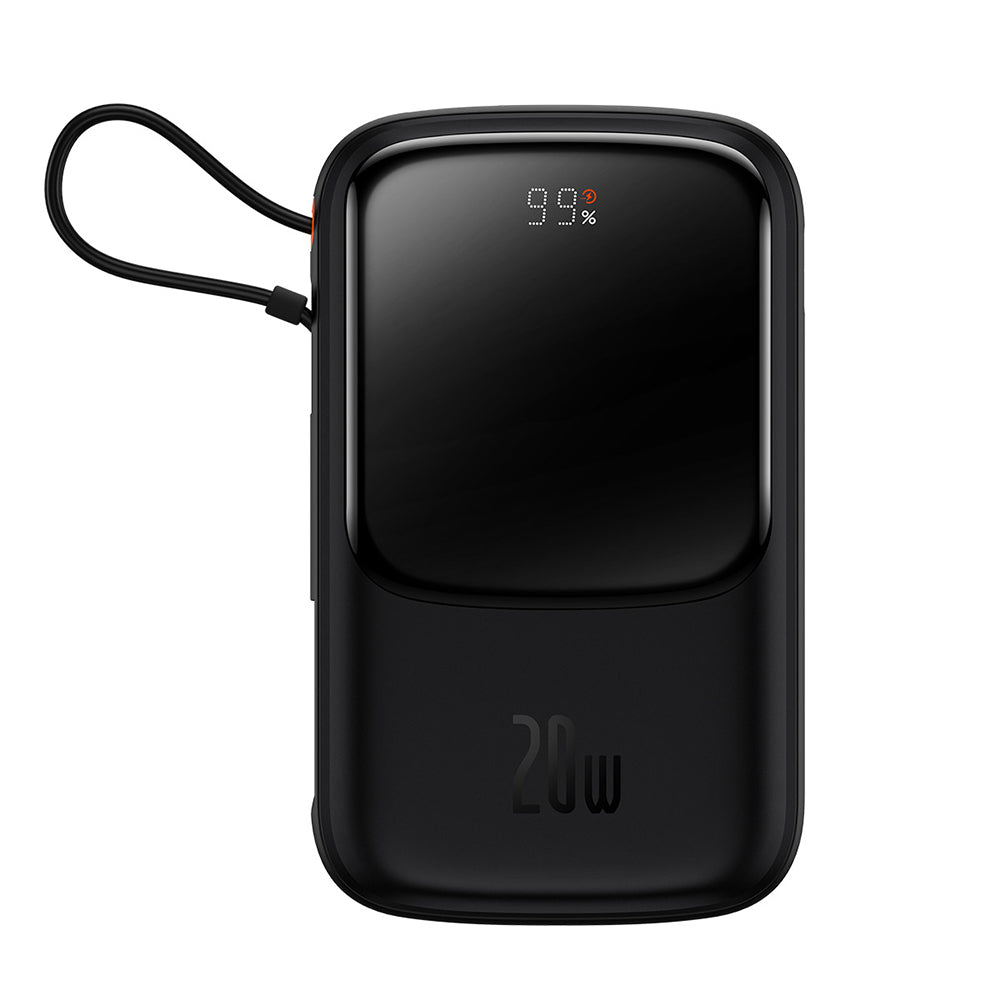 Externá batéria Baseus Qpow Pro, 10000mAh, 20W, QC + PD, 1 x Lightning - 1 x USB-A - 1 x USB-C, Čierna PPQD020001