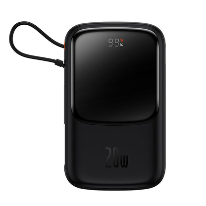 Externá batéria Baseus Qpow Pro, 10000mAh, 20W, QC + PD, 1 x Lightning - 1 x USB-A - 1 x USB-C, Čierna PPQD020001