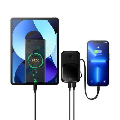 Externá batéria Baseus Qpow Pro, 10000mAh, 20W, QC + PD, 1 x Lightning - 1 x USB-A - 1 x USB-C, Čierna PPQD020001