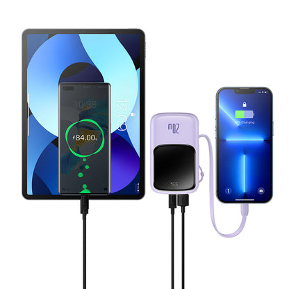 Externá batéria Baseus Qpow Pro, 20000mAh, 20W, QC + PD, 1 x Lightning - 1 x USB-A - 1 x USB-C, Fialová PPQD030005