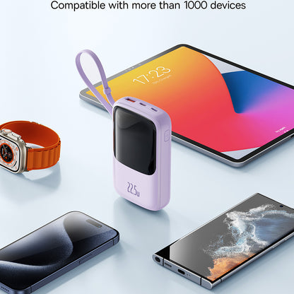 Externá batéria Baseus Qpow Pro+, 10000mAh, 22.5W, QC + PD, 1 x USB-A - 2 x USB-C, Fialová P10067101513-00