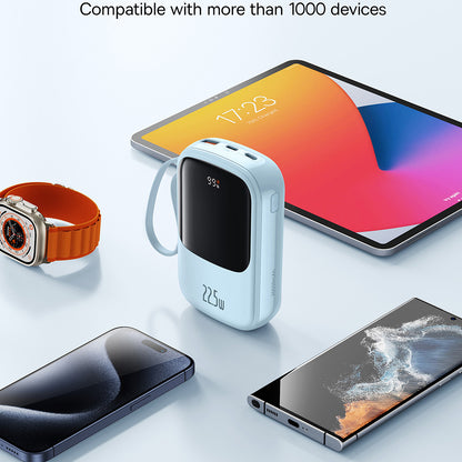 Externá batéria Baseus Qpow Pro+, 20000mAh, 22.5W, QC + PD, 1 x USB-A - 2 x USB-C, Modrá P10067103313-00