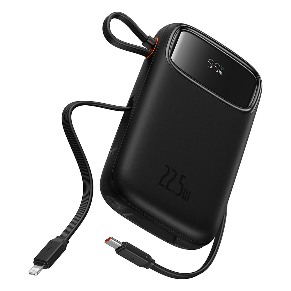 Externá batéria Baseus Qpow Pro+, 20000mAh, 22.5W, QC + PD, 1 x Lightning - 1 x USB-A - 2 x USB-C, Čierna P10055002113-00