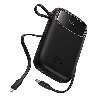 Externá batéria Baseus Qpow Pro+, 20000mAh, 22.5W, QC + PD, 1 x Lightning - 1 x USB-A - 2 x USB-C, Čierna P10055002113-00
