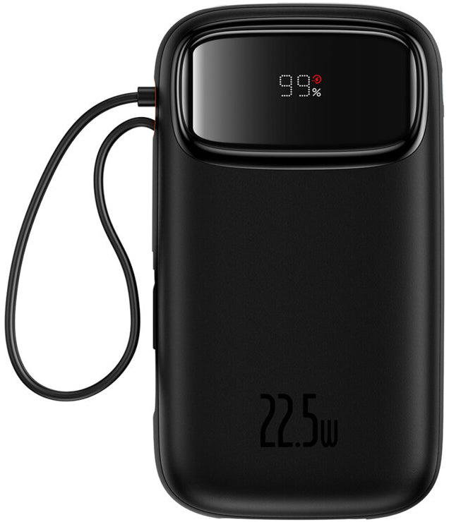 Externá batéria Baseus Qpow2, 10000mAh, 22.5W, QC + PD, 1 x Lightning - 1 x USB-A - 2 x USB-C, Čierna P10055003113-00
