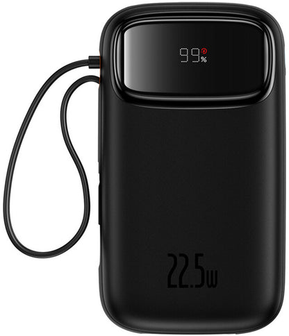 Externá batéria Baseus Qpow2, 10000mAh, 22.5W, QC + PD, 1 x Lightning - 1 x USB-A - 2 x USB-C, Čierna P10055003113-00