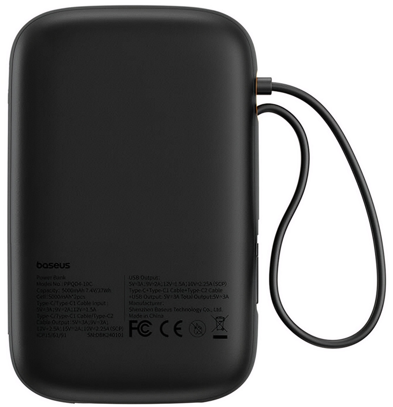 Externá batéria Baseus Qpow2, 20000mAh, 30W, QC + PD, 1 x USB-A - 3 x USB-C, Čierna P10055009113-00