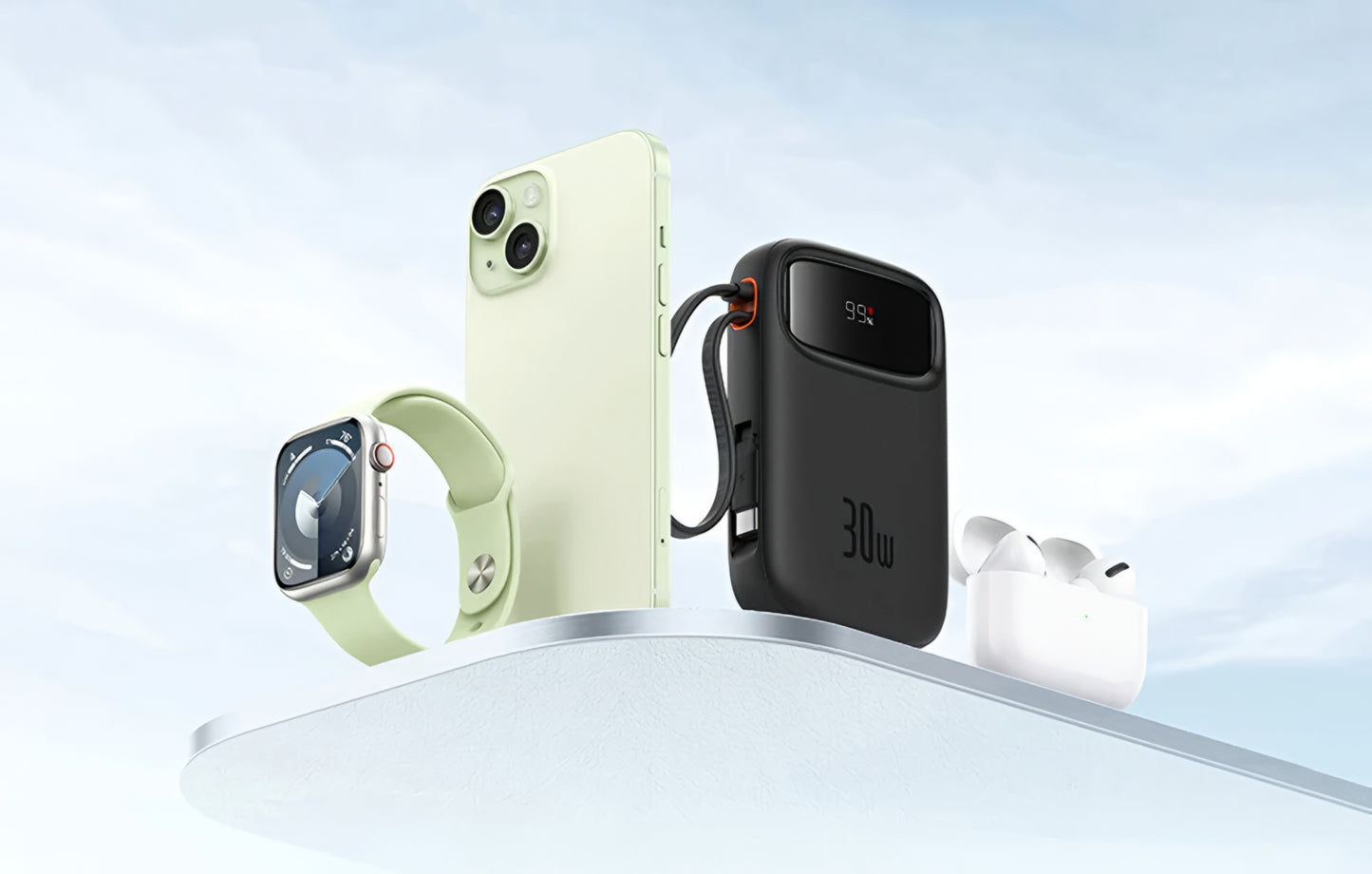 Externá batéria Baseus Qpow2, 20000mAh, 30W, QC + PD, 1 x USB-A - 3 x USB-C, Čierna P10055009113-00