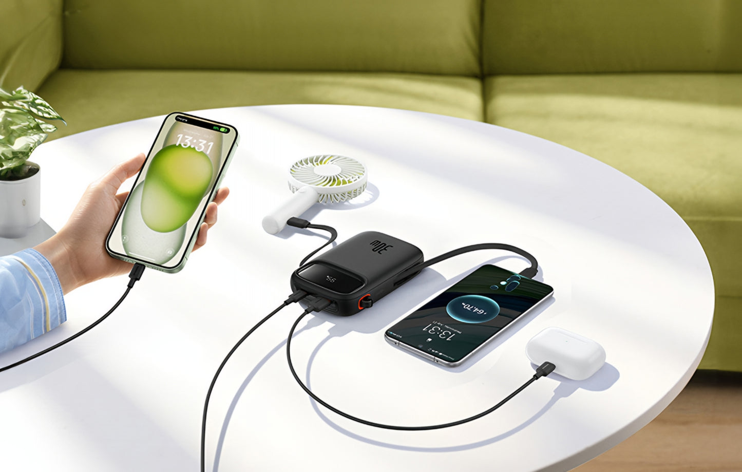 Externá batéria Baseus Qpow2, 20000mAh, 30W, QC + PD, 1 x USB-A - 3 x USB-C, Čierna P10055009113-00